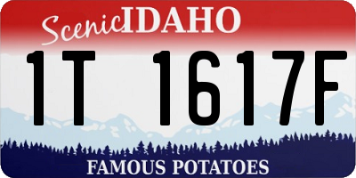 ID license plate 1T1617F