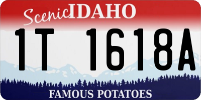 ID license plate 1T1618A