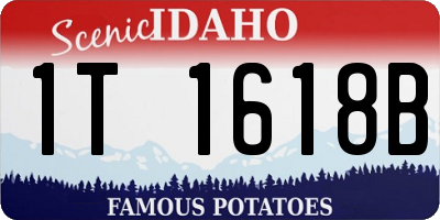 ID license plate 1T1618B
