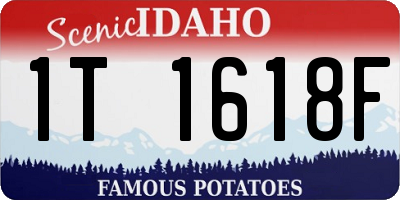ID license plate 1T1618F