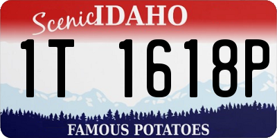 ID license plate 1T1618P