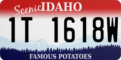 ID license plate 1T1618W