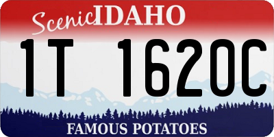 ID license plate 1T1620C