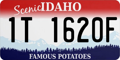 ID license plate 1T1620F