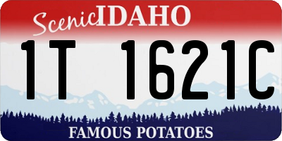 ID license plate 1T1621C