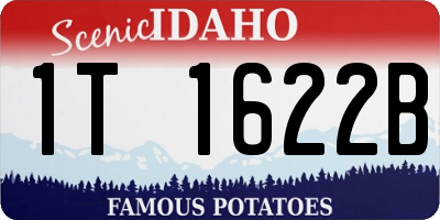 ID license plate 1T1622B
