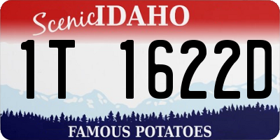 ID license plate 1T1622D