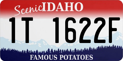 ID license plate 1T1622F
