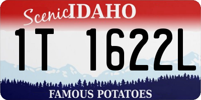 ID license plate 1T1622L