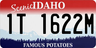 ID license plate 1T1622M