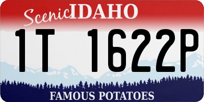 ID license plate 1T1622P