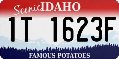ID license plate 1T1623F