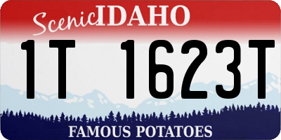 ID license plate 1T1623T