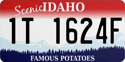 ID license plate 1T1624F