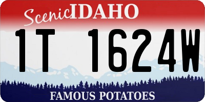 ID license plate 1T1624W