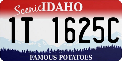 ID license plate 1T1625C