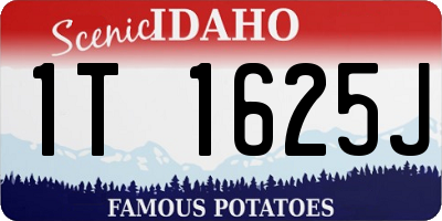 ID license plate 1T1625J