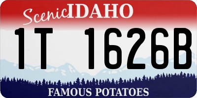 ID license plate 1T1626B