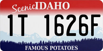 ID license plate 1T1626F