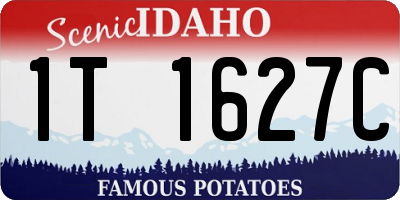 ID license plate 1T1627C