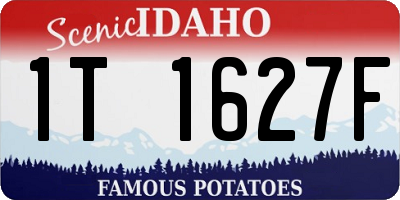 ID license plate 1T1627F