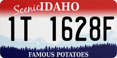 ID license plate 1T1628F