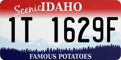 ID license plate 1T1629F