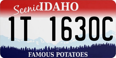 ID license plate 1T1630C