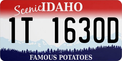 ID license plate 1T1630D