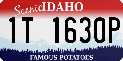 ID license plate 1T1630P