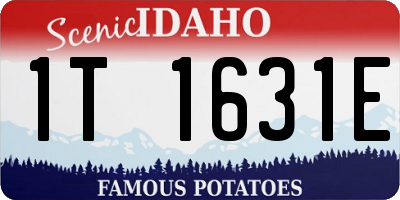 ID license plate 1T1631E