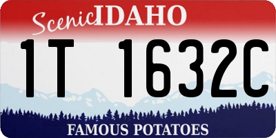 ID license plate 1T1632C