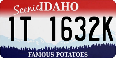 ID license plate 1T1632K