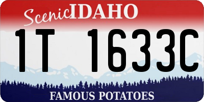 ID license plate 1T1633C