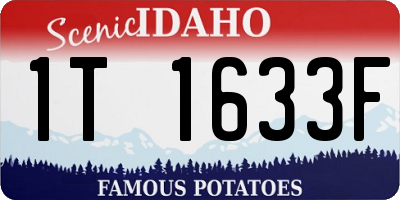 ID license plate 1T1633F