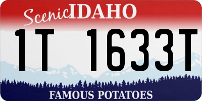 ID license plate 1T1633T