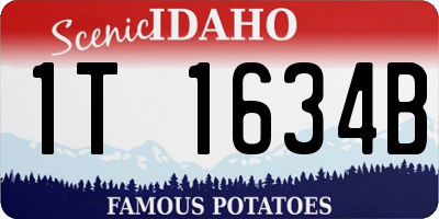ID license plate 1T1634B