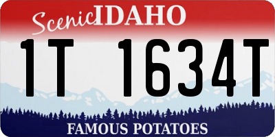 ID license plate 1T1634T
