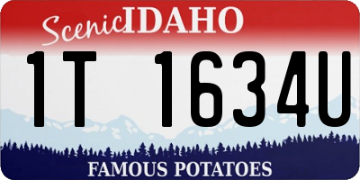 ID license plate 1T1634U