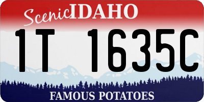 ID license plate 1T1635C