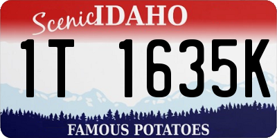ID license plate 1T1635K