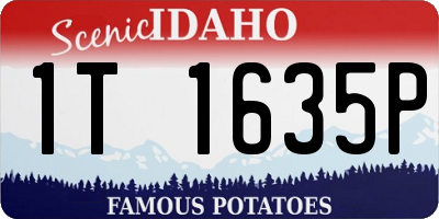 ID license plate 1T1635P