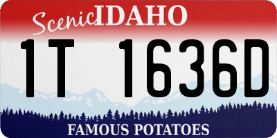 ID license plate 1T1636D