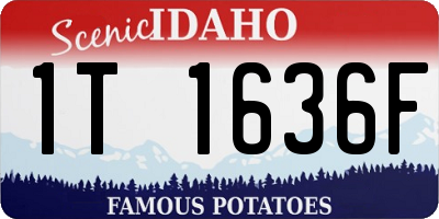 ID license plate 1T1636F
