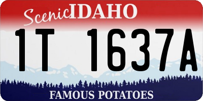 ID license plate 1T1637A