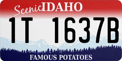 ID license plate 1T1637B