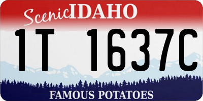 ID license plate 1T1637C
