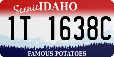 ID license plate 1T1638C