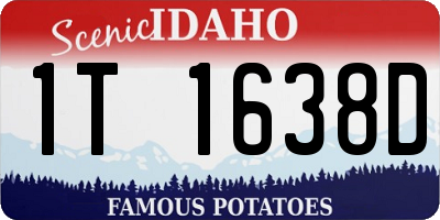 ID license plate 1T1638D