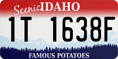 ID license plate 1T1638F